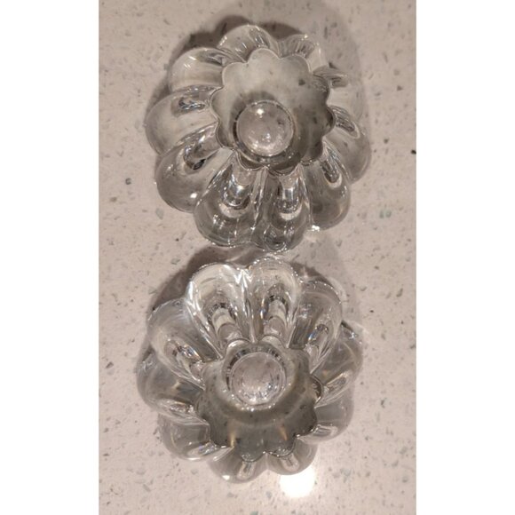 Orrefors Crystal Candle Holders Sven Palmqvist Vintage Stella Pattern - Picture 11 of 16